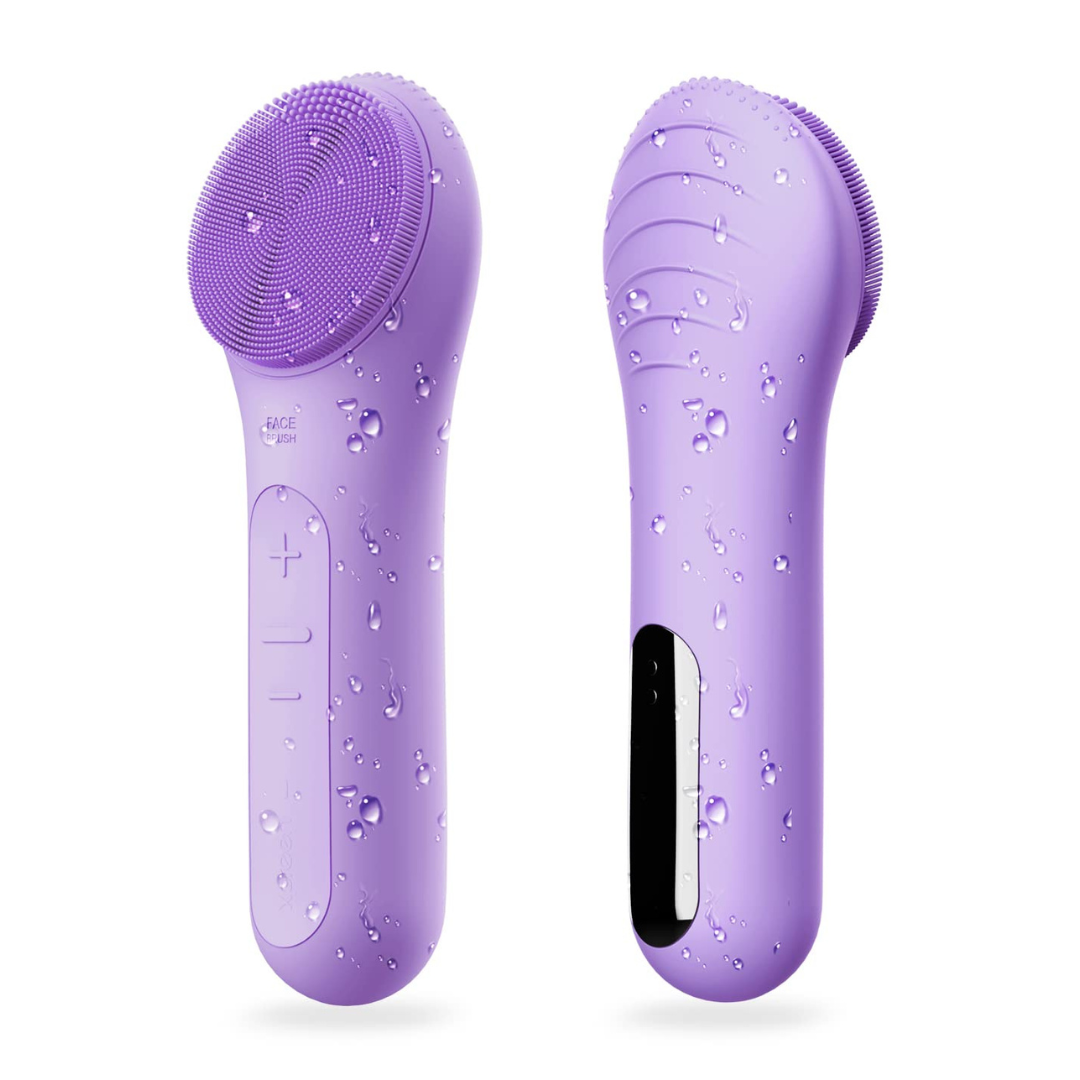 Combat impurities with this women's waterproof rechargeable exfoliating facial brush.