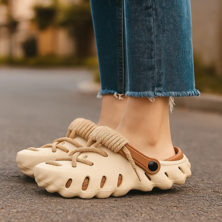 Women's Wayfarer laced clogs, comfortable & stylish for everyday wear.