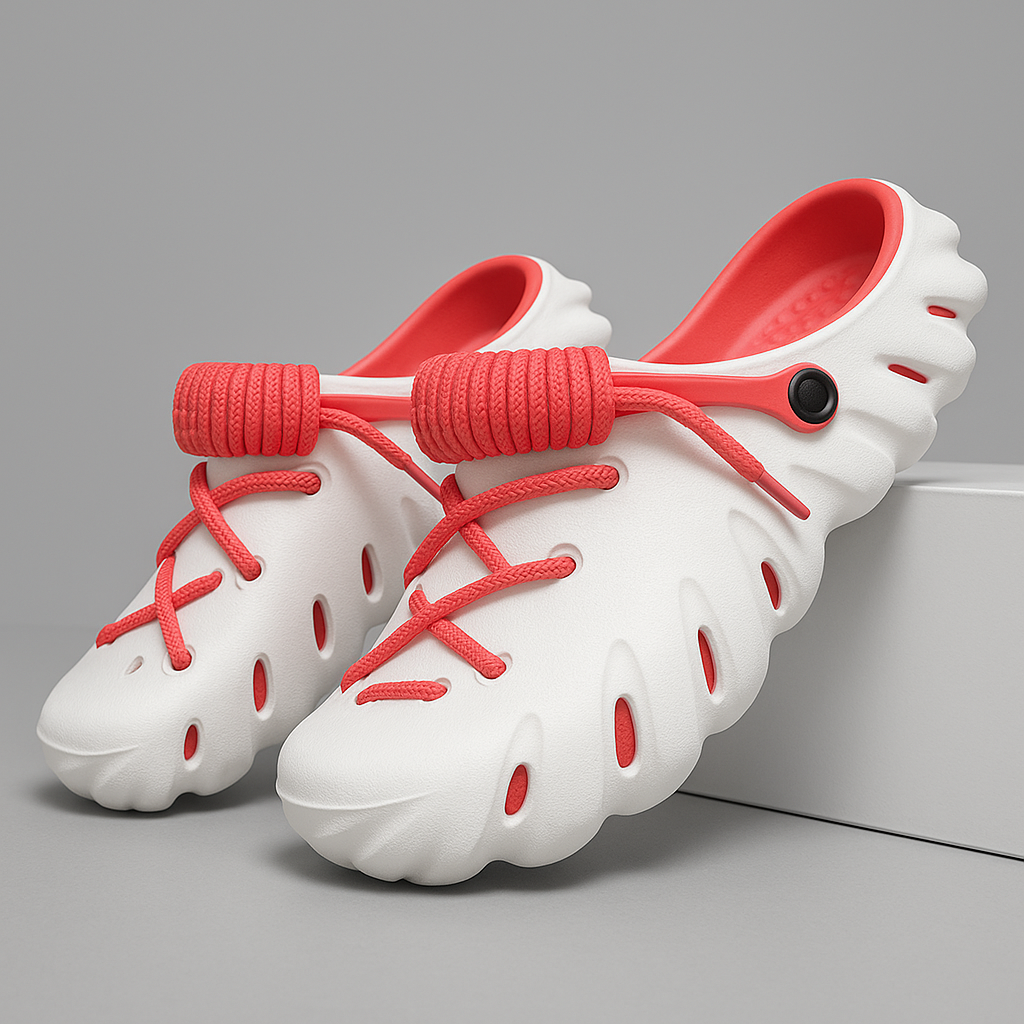 Breathable women's Wayfarer clogs, laced for style and ultimate everyday comfort.