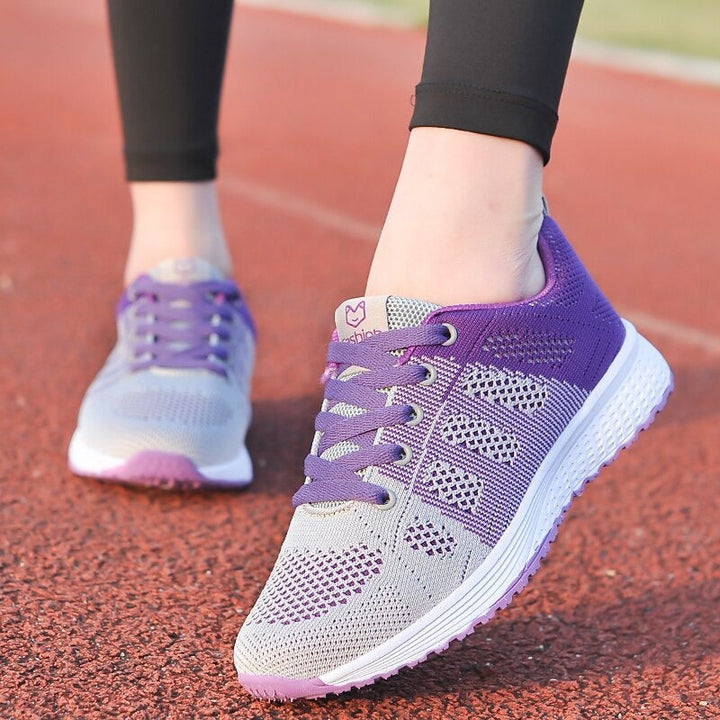 Women's white orthopedic walking shoes with arch support for all-day comfort & foot pain relief.