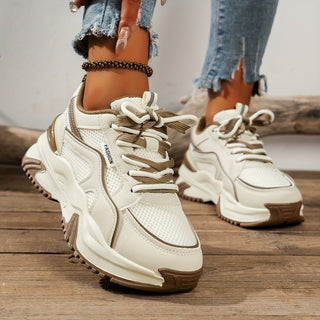 Comfortable women's platform sneakers with a chunky thick sole. Elevate your everyday style with these trendy shoes.