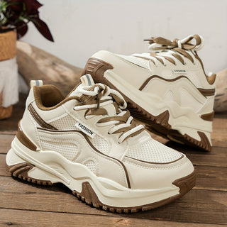 Trendy women's platform shoes with a supportive thick sole. These fashion sneakers are perfect for casual wear.