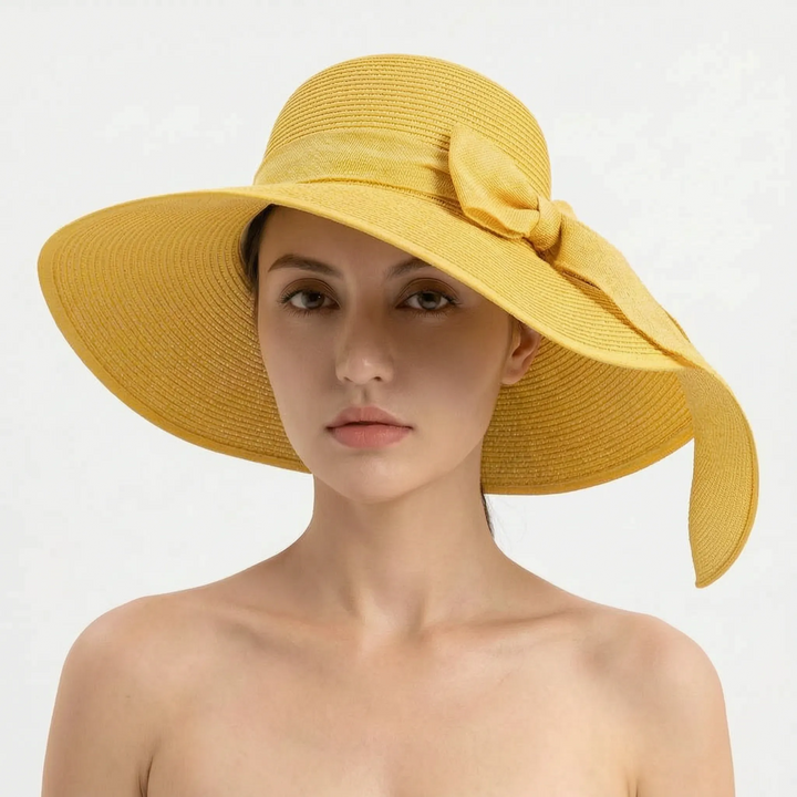 Foldable wide brim sun hat for women, an essential summer accessory for travel & style.