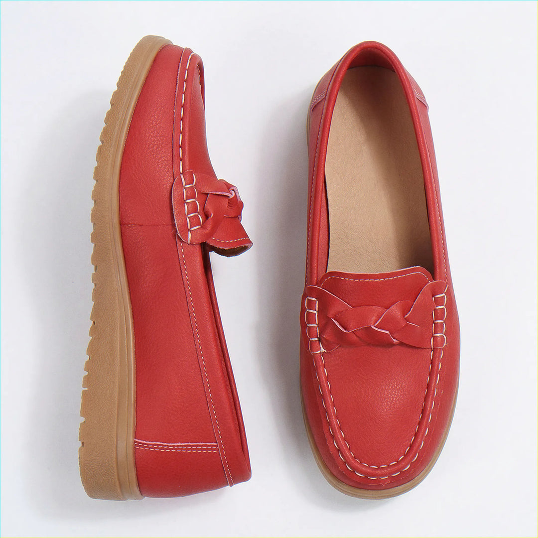 Comfortable wide fit women's loafers for daily wear, providing excellent arch support & foot pain relief.