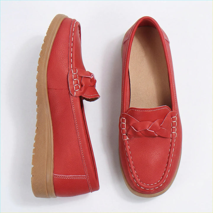 Comfortable wide fit women's loafers for daily wear, providing excellent arch support & foot pain relief.