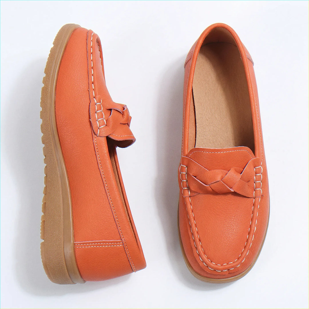 Slip-on wide fit orthopedic shoes for women, perfect for walking and offering superior arch support.