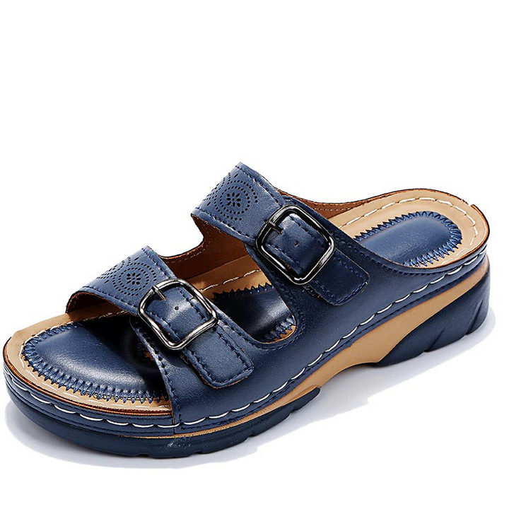 Everyday women's wide fit orthopedic sandals with a cushioned sole, ensuring all-day comfort.