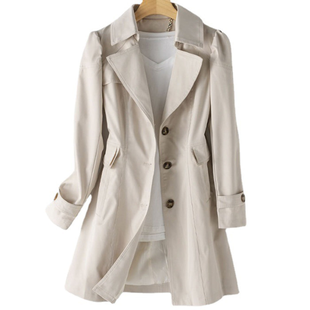 Versatile women's windbreaker long jacket, providing wind & rain protection for casual and everyday outdoor wear.