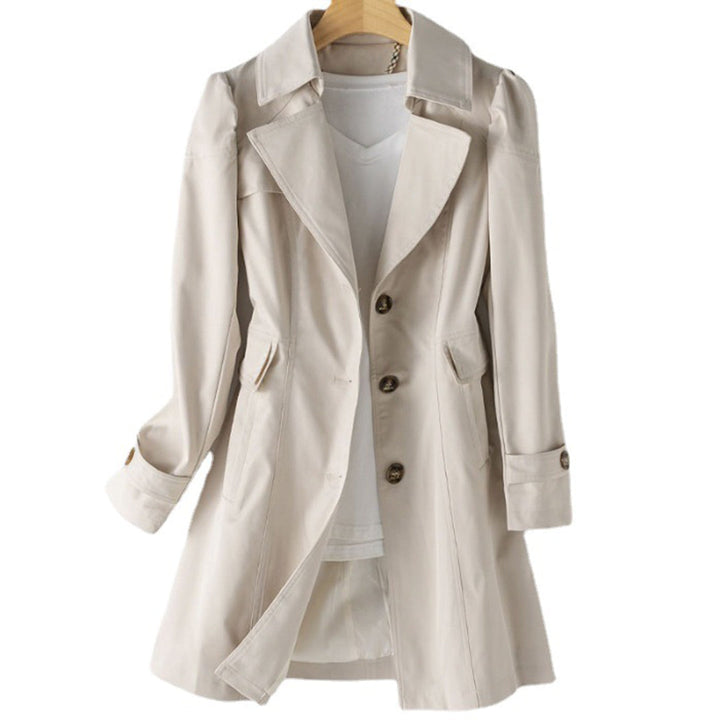 Versatile women's windbreaker long jacket, providing wind & rain protection for casual and everyday outdoor wear.