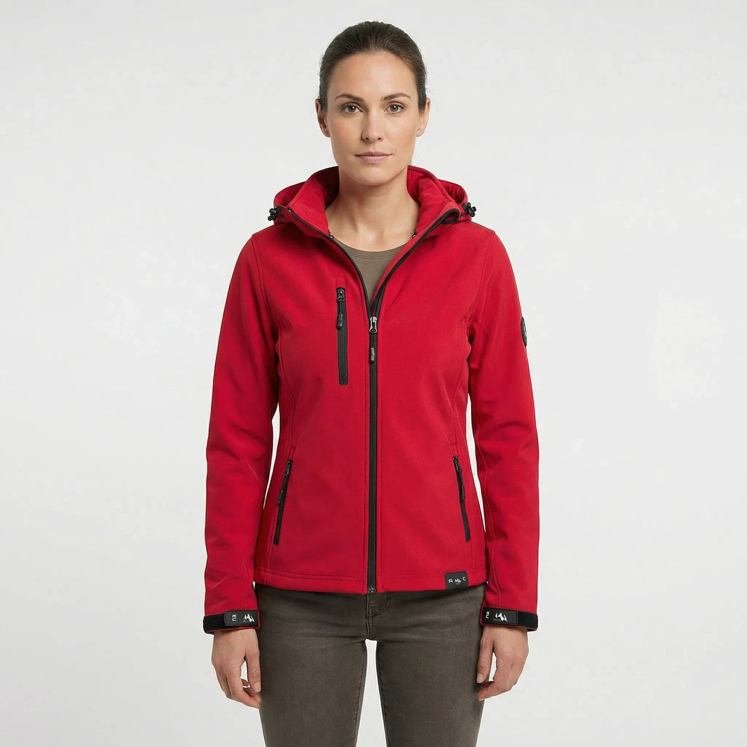 Stylish women's windproof hooded jacket, perfect for active wear, casual outings & everyday comfort. Full zip design.