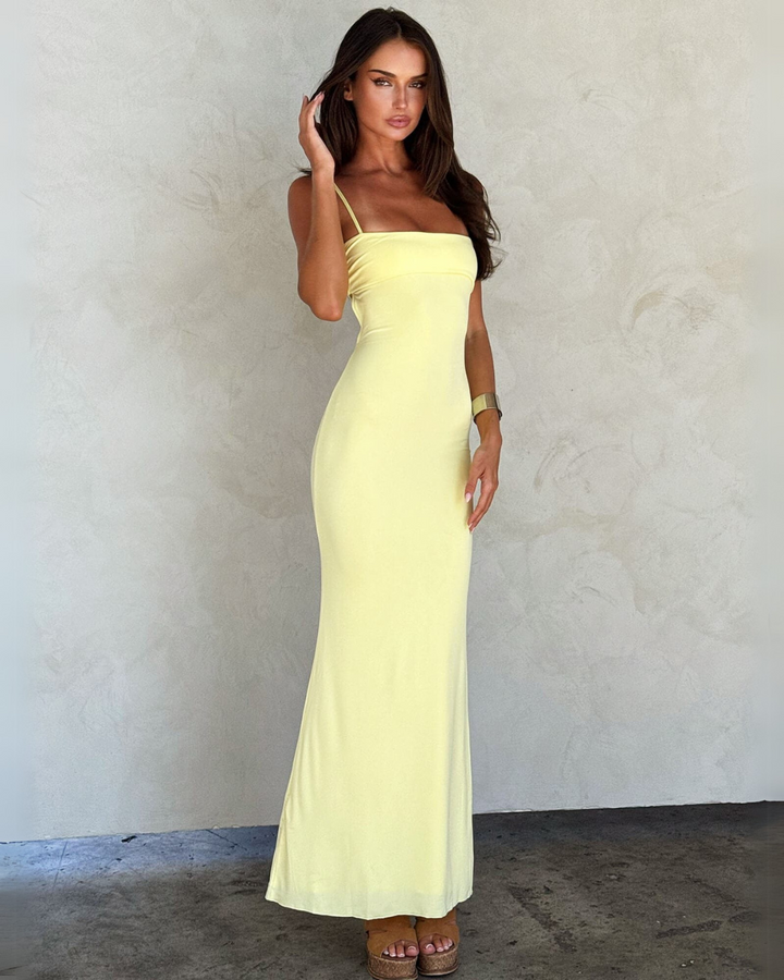 Women's Zest Hour backless bandeau gown for elegant evening events & formal occasions.