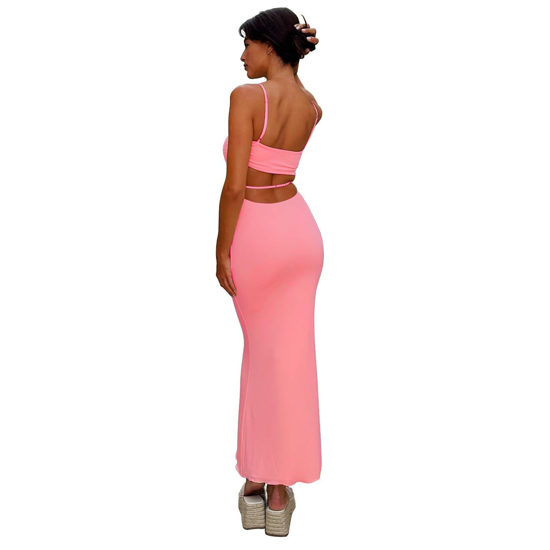 Zest Hour backless bandeau maxi gown, women's formal evening wear, sleek & stylish.