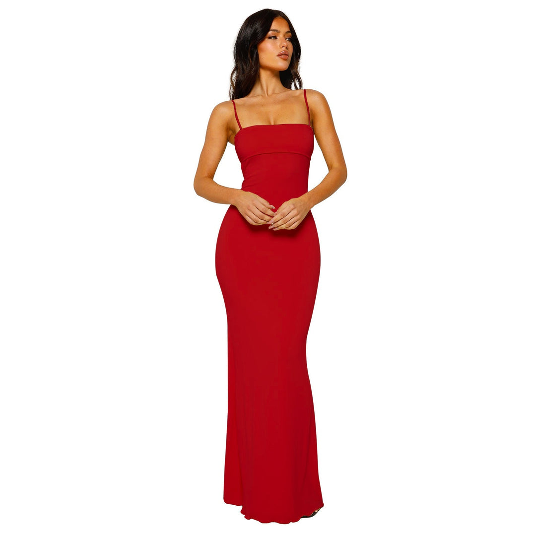 Chic Zest Hour backless bandeau gown, women's formal maxi dress, ideal for evening events.