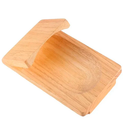 Innovative wooden oyster shucking clamp, designed for effortless and safe seafood preparation.