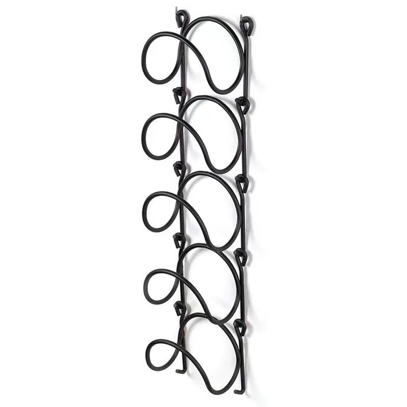 Space-saving multi-layer wrought iron towel rack, wall-mounted for efficient bathroom storage and organization.
