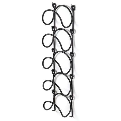 Space-saving multi-layer wrought iron towel rack, wall-mounted for efficient bathroom storage and organization.