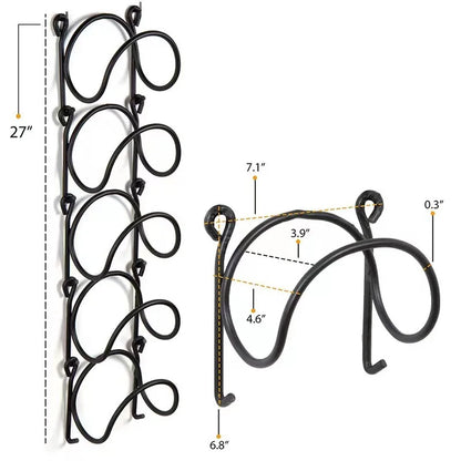 Keep towels neat with this multi-layer wrought iron wall-mount towel rack; essential bathroom organization & storage.