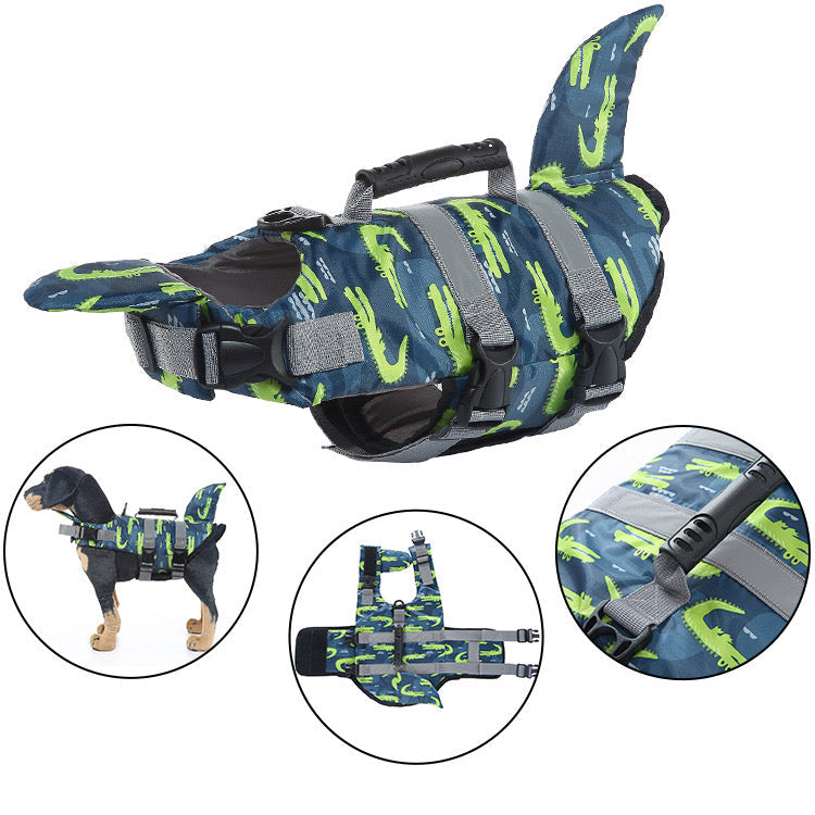 Crab animal design dog life vest, lightweight and supportive for pet water fun