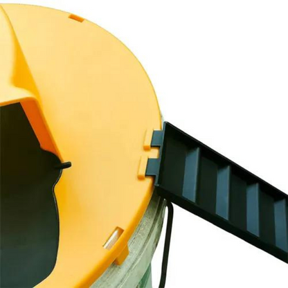 Humane bucket mouse trap with auto reset, a reusable and effective pest management tool.