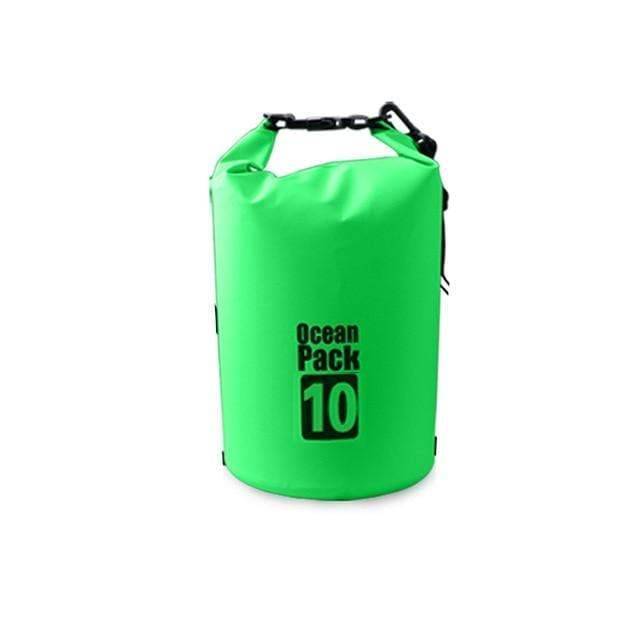 Various sizes of waterproof dry bags for different outdoor gear storage needs.
