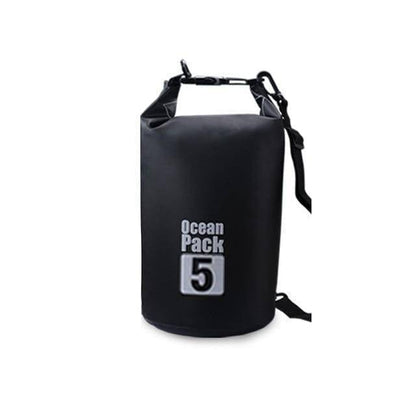 Waterproof dry bag filled with gear, ready for outdoor sports and activities.