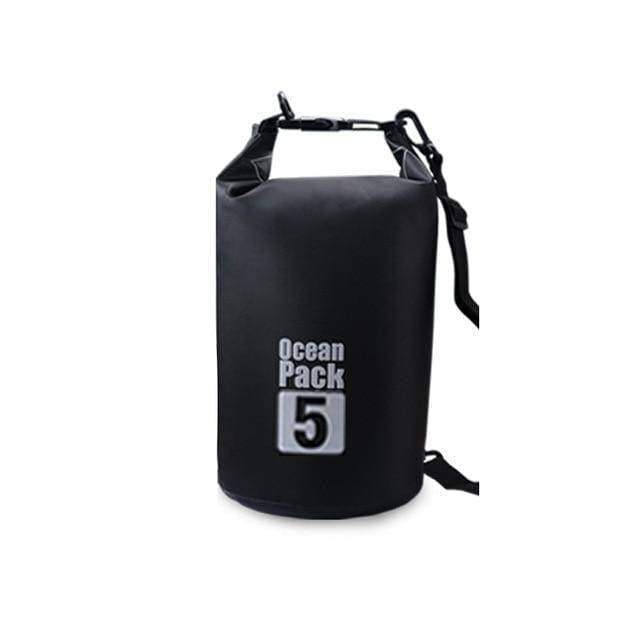Waterproof dry bag filled with gear, ready for outdoor sports and activities.